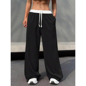 Ladies' Comfort  Focused Drawstring WideLeg Joggers Pants - 1 of 4