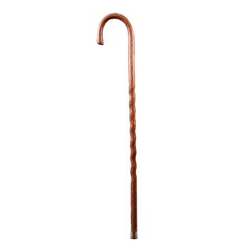 Brazos Twisted Red Oak Wood Round Handle Cane 37 Inch Height
