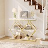 3-Tier Entryway Table, Industrial Console Sofa Table with Storage, Accent Table with Open Shelves - 4 of 4