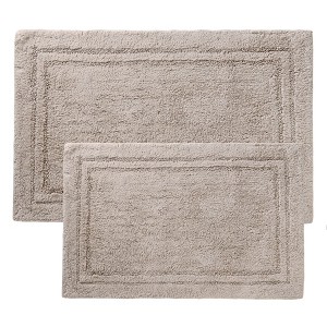 Non-Slip Machine Washable Solid Cotton 2 Piece Bathroom Rug Set by Blue Nile Mills - 1 of 4