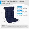 Aoodor Outdoor Tufted Back Cushions Patio Replacement Chair Cushion with Ties, Water and Fade Resistant for All Weather, Set of 2 - 4 of 4