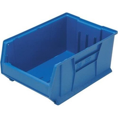 Quantum Storage Systems Hulk 24" Container, 23-7/8"L X 16-1/2"W X 11"H, Stackable, Polypropylene, Blue, Made In Usa