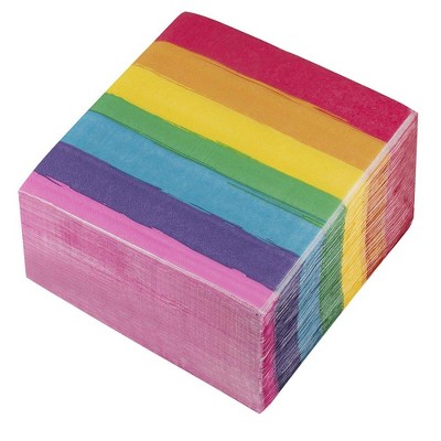 Blue Panda 150-Pack Disposable Paper Napkins Rainbow Gay Pride Parade Party Supplies, 2-Ply, Folded 6x6"
