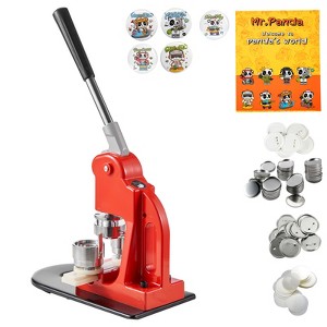 VEVOR Button Maker Machine, 32 mm (1.25 inch) Badge Punch Press Kit, Children DIY Gifts Pin Maker, Button Making Supplies, Orange - 1 of 4