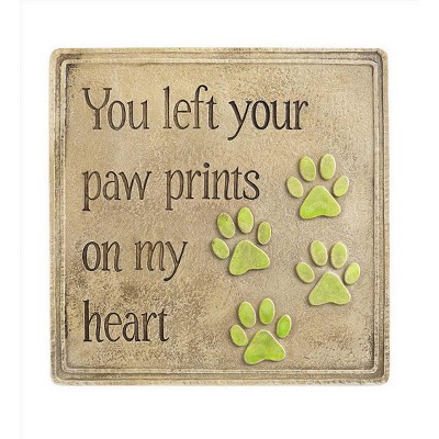 Wind & Weather Paw Prints Garden Stone