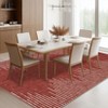 Machine Washable 8x10 Area Rug Non Slip Non Shedding Rug Modern Minimalistic Striped Low Pile Foldable Rugs Stain Resistant Carpet For Bedroom - 4 of 4