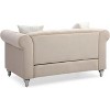 TiramisuBest Stylish Navy Blue Loveseat, Modern Upholstered Sofa Perfect for Contemporary Homes - 3 of 4
