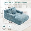 Lyngins Chenille Bean Bag Sofas for Kids and Adults,Comfy Lazy Sofa Chairs with 3 Pillows and Armrests for Living Room - 3 of 4