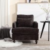 CAVINAS Chenille Upholstered Accent Chair with Solid Wood Frame,Comfortable Arm Chairs for Bedroom,Reading Room,Beige - 2 of 4