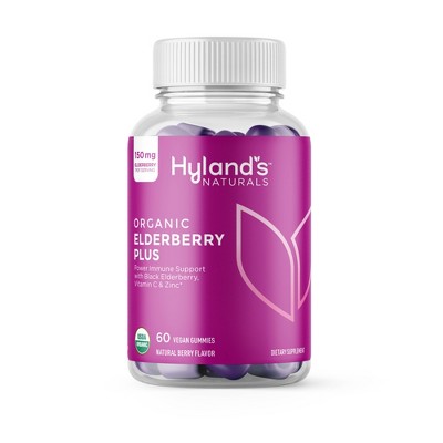 Hyland's Naturals Adult Immune Organic Vegan Gummies - Elderberry - 60ct