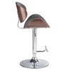 Sapphtopaz 1PC Adjustable Bar Stools with Bentwood Back, Swivel Counter Height Bar Stool with Upholstered, High Chair for Kitchen Island - 3 of 4