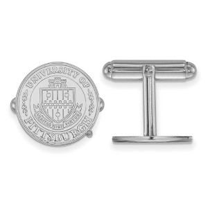 Black Bow Jewelry Sterling Silver Pittsburgh Panthers NCAA Cuff Links - 1 of 3