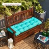 ARTPLAN Outdoor 48 Inch Bench Cushion Tufted for Outdoor Furniture, 48"x18"x4" Wicker Patio Loveseat Cushion All Weather - 2 of 4