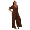 L I V D Women's Iris Surplice Belted Pocket Jumpsuit - 2 of 3