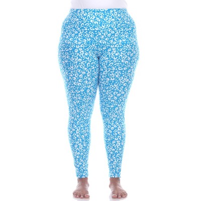 Plus Size Super Soft Leopard Printed Leggings - White Mark