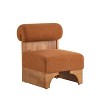 Homy Casa Accent Chair with Rolled Backrest and Solid Wood Base, Boucle Upholstery - 2 of 4