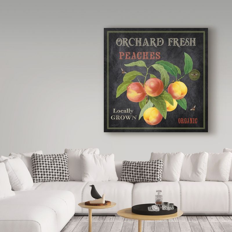 Trademark Fine Art -Jean Plout 'Orchard Fresh Peaches' Canvas Art, 3 of 4