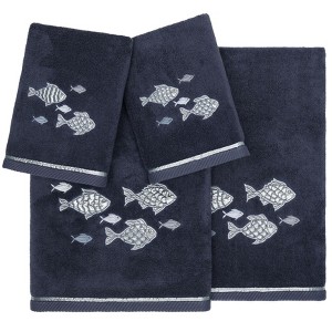 Linum Home Textiles 100% Turkish Cotton FIGI Embellished Towel Set - 1 of 4