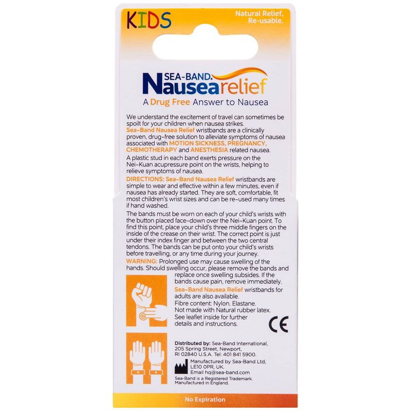Seaband Nausea Relief Comforting Acupressure Bands for Kids - 1pair, 4 of 5