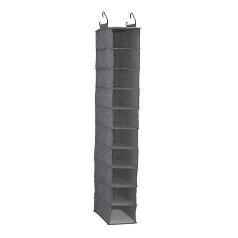 10 Shelf Hanging Shoe Storage Organizer Gray - Room Essentials™ : Target