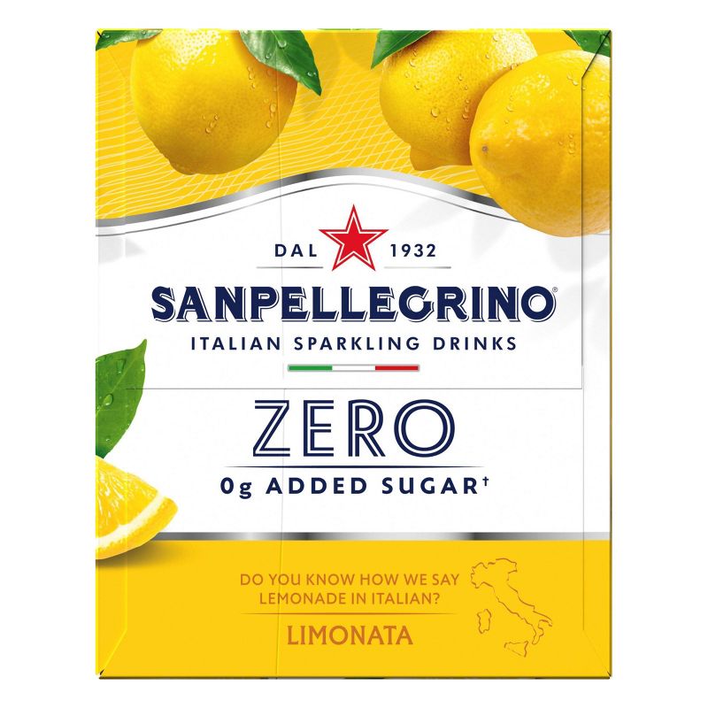 Sanpellegrino Zero Limonata Italian Sparkling Drink - 6pk/11.15 fl oz Cans, 4 of 6