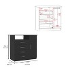 CAVINAS 4 Drawer Dresser with TV Stand,1 Cabinet and 1 Shelf,Modern Storage Dresser,Door Cabinet for Bedroon and Entryway - 3 of 4