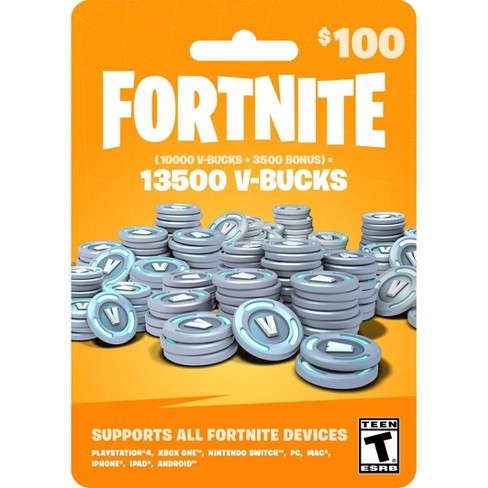 Fortnite 13500 V Bucks Gift Card Target - how to redeem a roblox gift card on xbox1