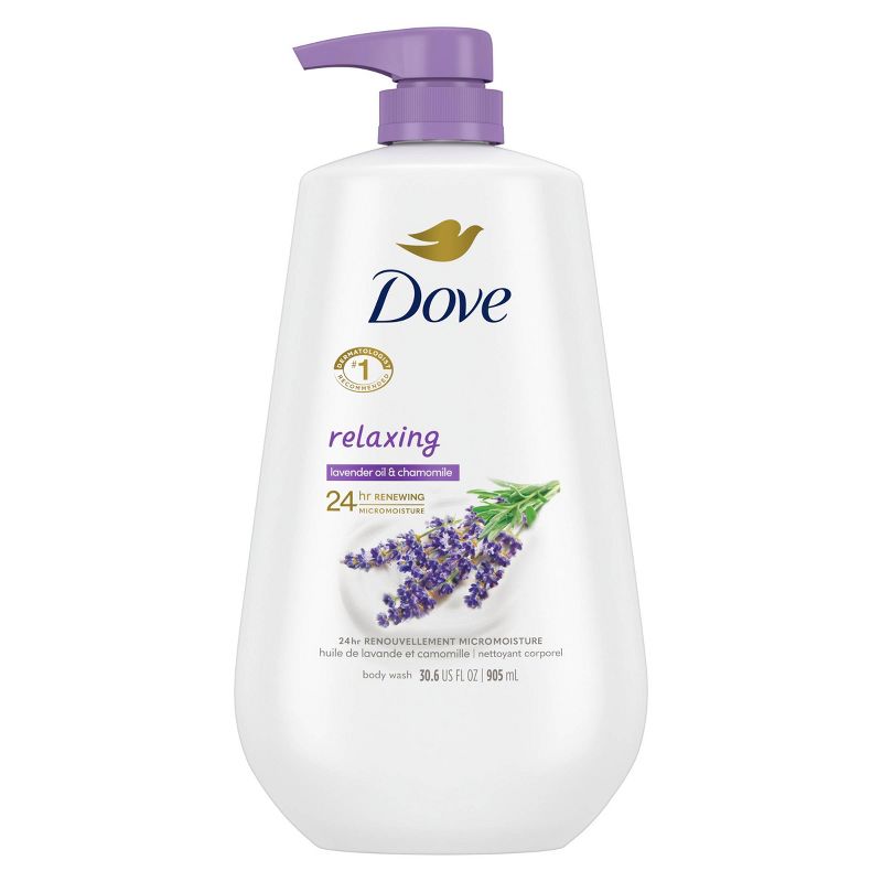 Dove Beauty Relaxing Body Wash Pump - Lavender &#38; Chamomile - 30.6 fl oz, 3 of 10