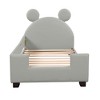 UPHA 80 x 40 in. Children's Single Bed with Ear Cartoon Headboard - 2 of 4