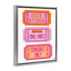 Stupell Industries Disco Kitchen Phrase Tickets Black Framed Floater Canvas Wall Art - 3 of 4