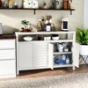 GlasFlength Decorative Storage Cabinets, Stylish and Functional Storage for Every Room, Bedroom, Living Room, Kitchen, White,47.8”*14”*31.9" - 4 of 4