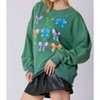 Women's Bow Graphic Sweatshirt - Peach Love - 3 of 4