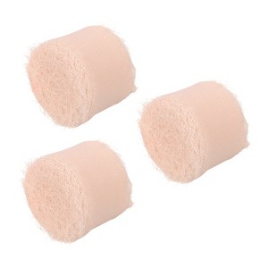 Unique Bargains DIY Crafts Party Gift Wrapping Fringe Chiffon Silk Ribbon 3 Rolls - 1 of 4