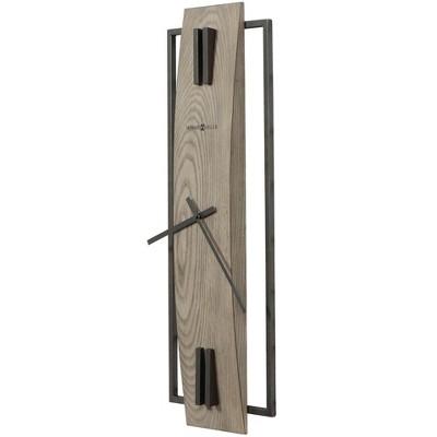 Oversized Black and Gray Wood Contemporary Wall Clock