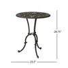 SKRAN Set of 3 Outdoor Bistro Set,Outdoor Rust-Resistant Cast Aluminum Bistro Set with 2 Chairs  for Park Yard & Garden - 3 of 4