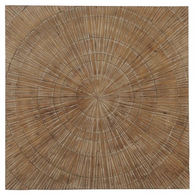 47" x 47" Large Square Wood Wall Decor with Radial Pattern - Olivia & May