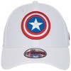 Adult Captain America Logo White Colorway New Era 39Thirty Fitted Hat - Large/XLarge - 2 of 4