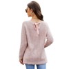 Coolmee Women's Long Sleeve Sweaters Fall Clothes Tunic Tops Loose Fit Dressy Crewneck Pullover Sweaters - 3 of 4