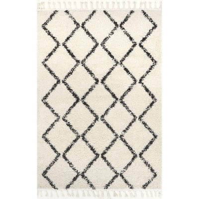 Nuloom Michelle Diamond Trellis Tassel Indoor Area Rug