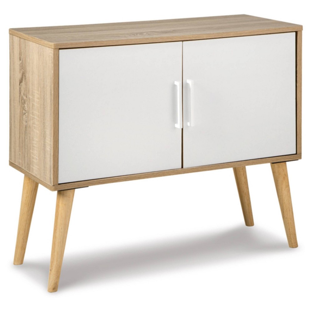 Photos - Dresser / Chests of Drawers Ashley Orinfield Accent Cabinet Natural/White - Signature Design by 
