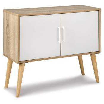 Orinfield Accent Cabinet Natural/White - Signature Design by Ashley