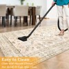 Machine Washable Area Rug, Non-Slip Low Pile Indoor Carpet | Soft Living Room & Bedroom Rugs for Home Decor, Beige - 4 of 4
