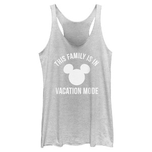 Womens Mickey & Friends This Family is in Vacation Mode Racerback Tank - 1 of 4