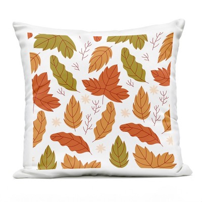 Stupell Industries Autumn Foliage Leaves Nature Botanical Pattern Outdoor Decorative Throw Pillow, 18 x 18