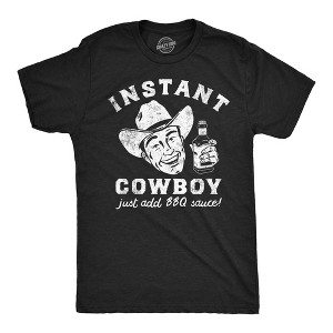 Mens Funny T Shirts Instant Cowboy Sarcastic Cookout Barbeque Graphic Tee For Men - Crazy Dog Men's T Shirt - 1 of 4