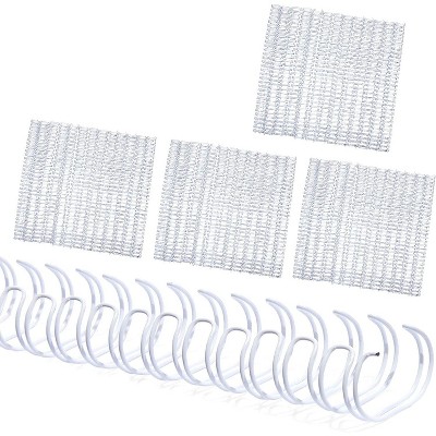 Stockroom Plus 100-Pack White Double Loop Wire Spiral Binding Coils Spines for 100 Sheets, 10.5"x0.5", 3:1 Pitch