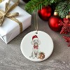 Lomsoe Dogs Ornament Dogs Lovers Christmas Xmas Ornaments Decor Funny Christmas Hanging Ceramic Ornament - 3 of 4