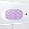 Home Mart Goods Purple Bubbles Vinyl Non-Slip Bathtub Shower Mat With Suction Cups -27" x 15" - 2 of 4