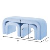 CAVINAS Set of 3 U-Shaped Teddy Sofa Ottoman Bench with Extra Seating,Upholstered Sofa Footrest for Bedroom,Living Room - 4 of 4