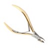 Unique Bargains Metal Gold Tone Hand Finished Tips Cuticle Nippers 4.3 x 2.4 x 0.3 Inch 1 Pc - 3 of 4